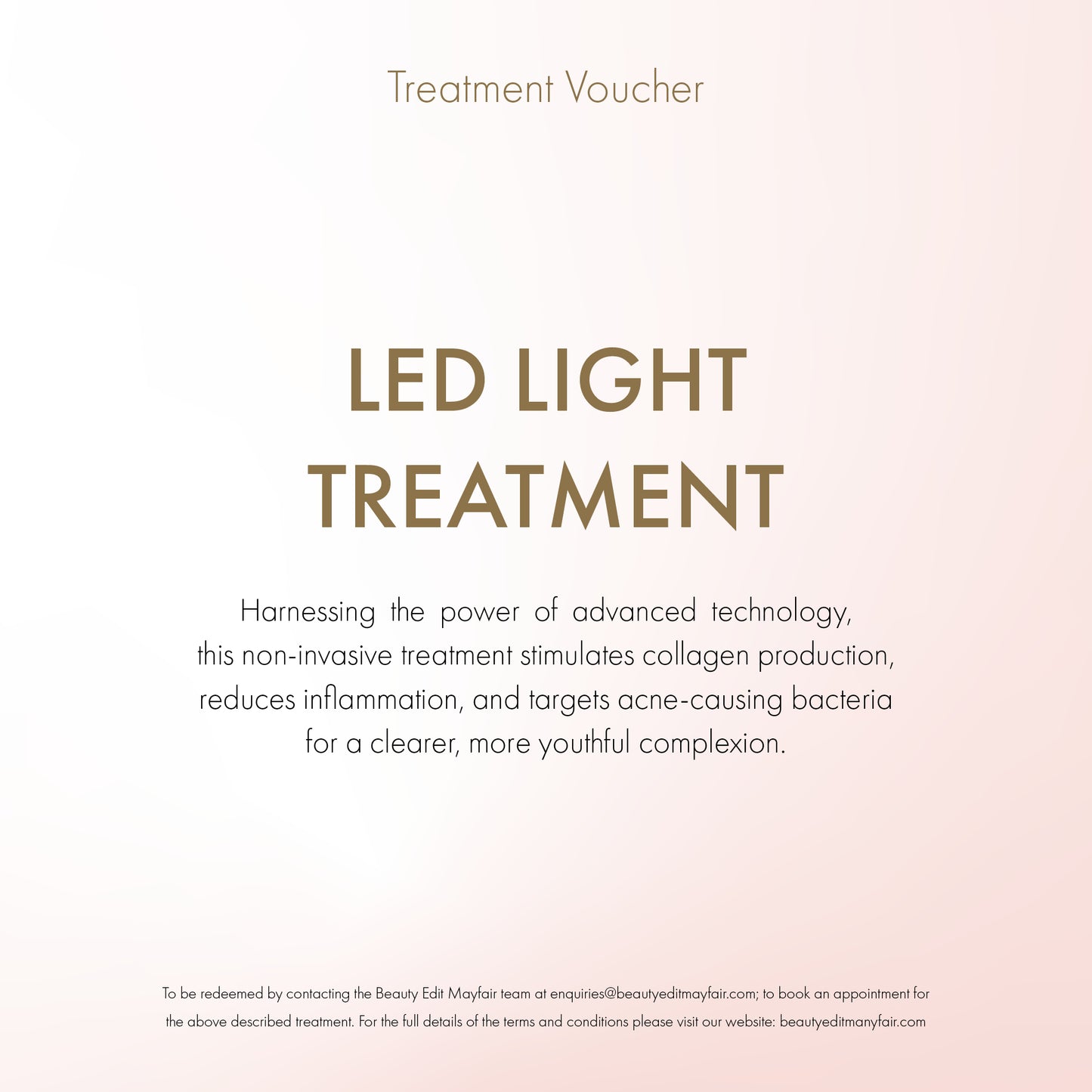 The LED Light Treatment Gift Voucher
