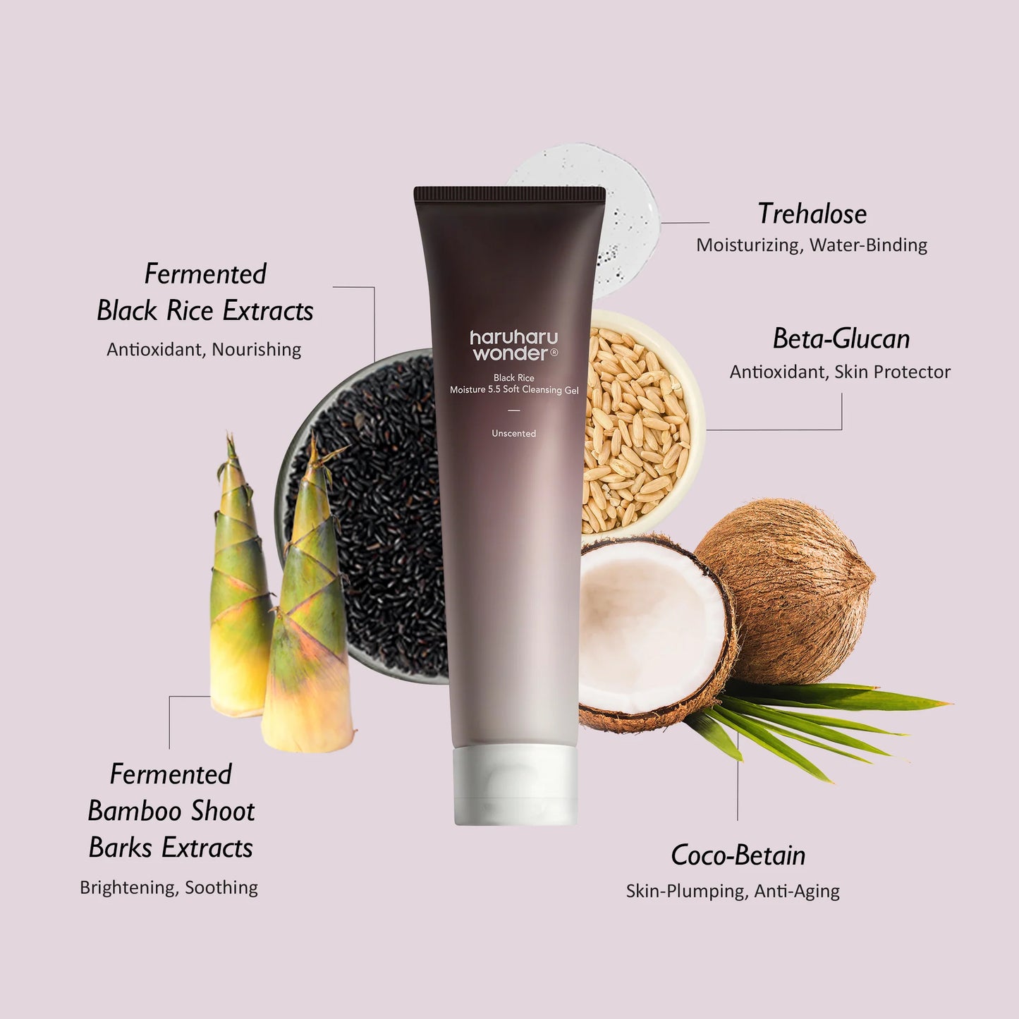 Haruharu Black Rice Moisture 5.5 Soft Cleansing Gel