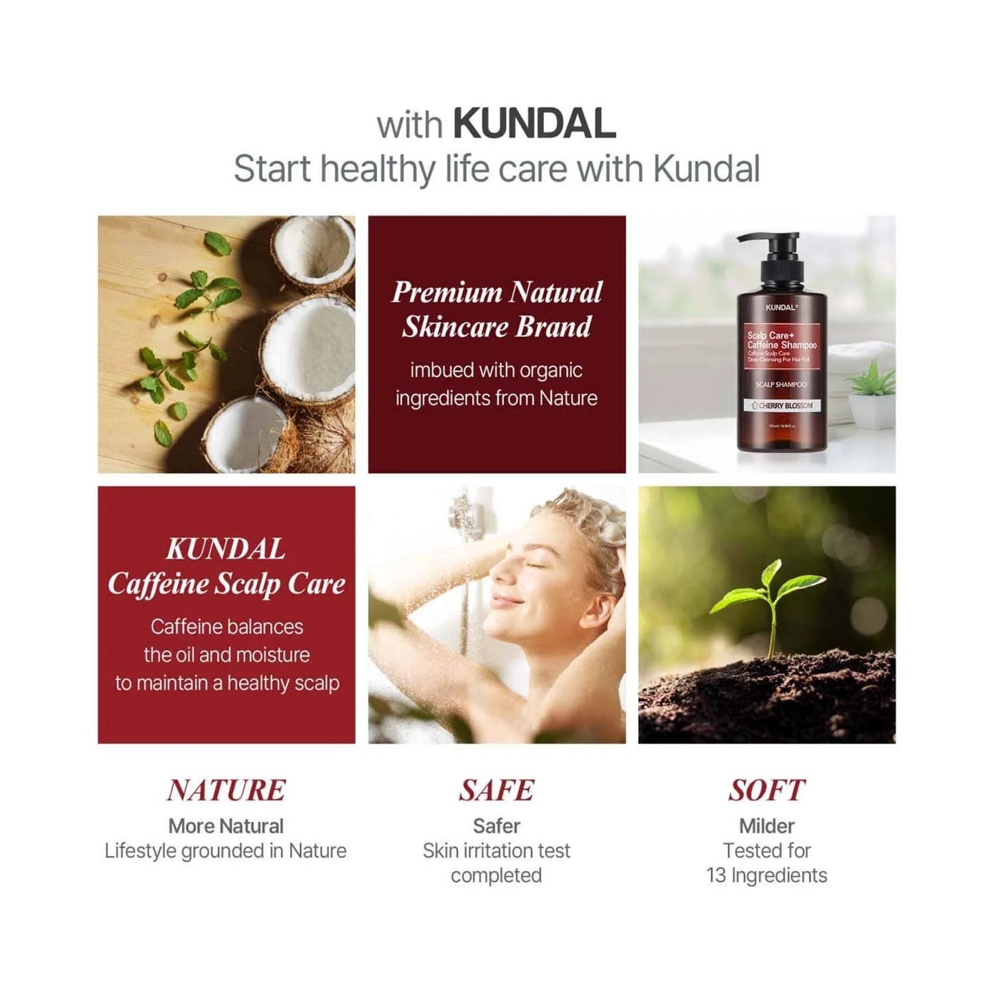 KUNDAL Caffeine Shampoo Cherry Blossom 500ml