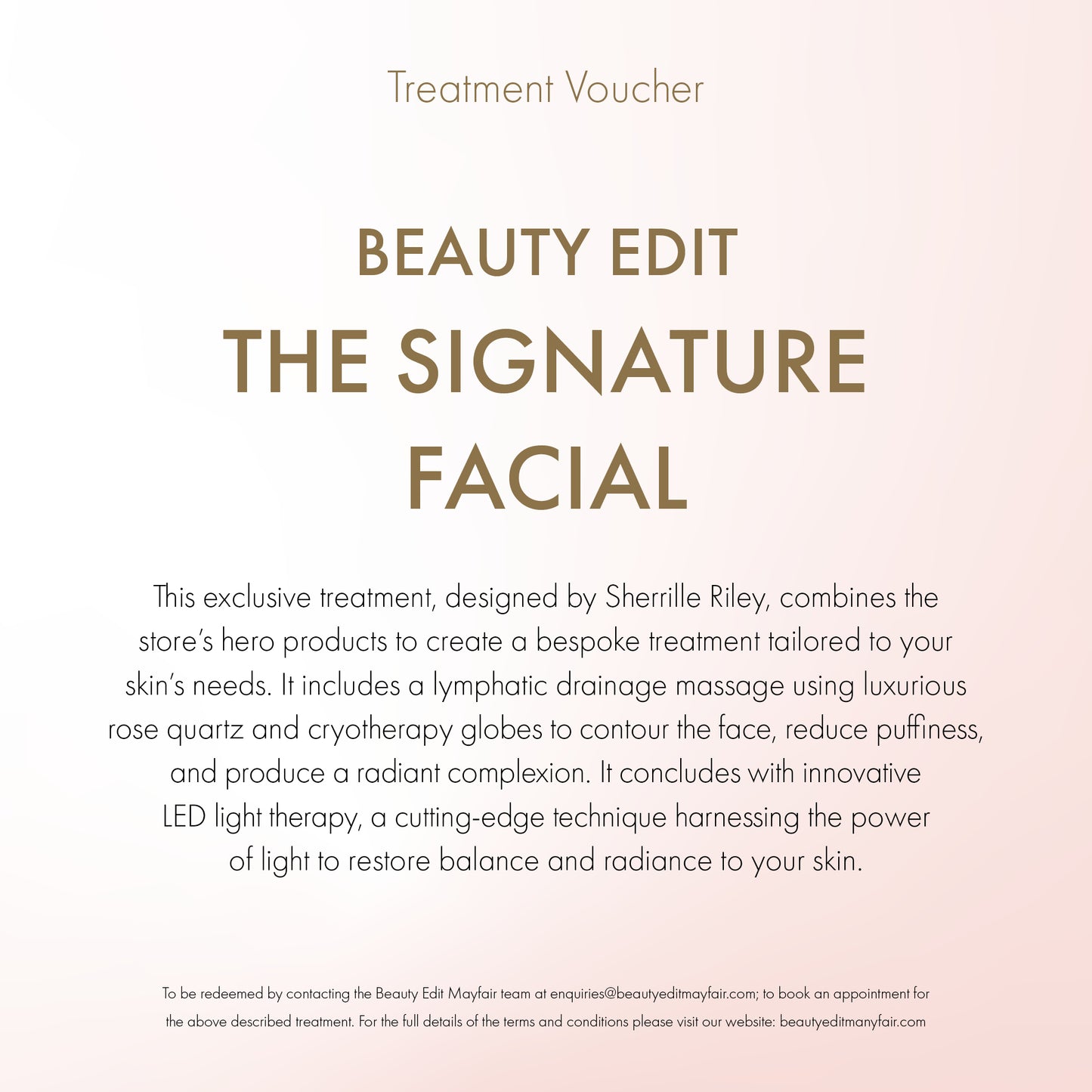 The Beauty Edit Signature Facial Gift Voucher