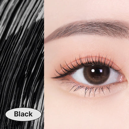 Black eyelashes on a close-up of an eye with labeled 'Black'.