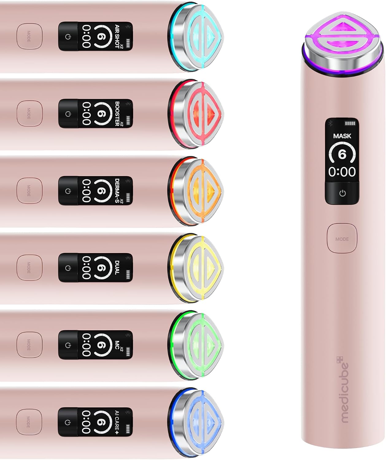 Medicube AGE-R Booster Pro X2 in pink, Korean skincare device at Beauty Edit Mayfair, Berkeley Street, London W1J